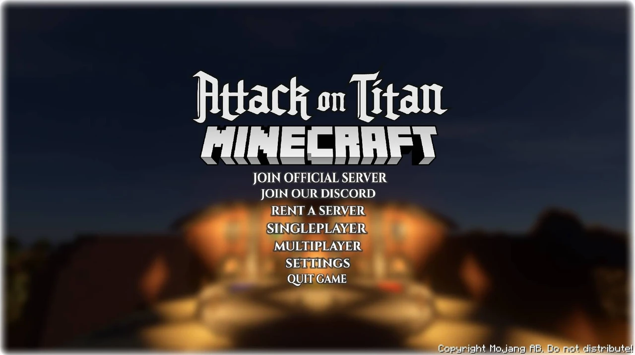Zrzut ekranu modpacka Attack on Titan: Minecraft (1/1)