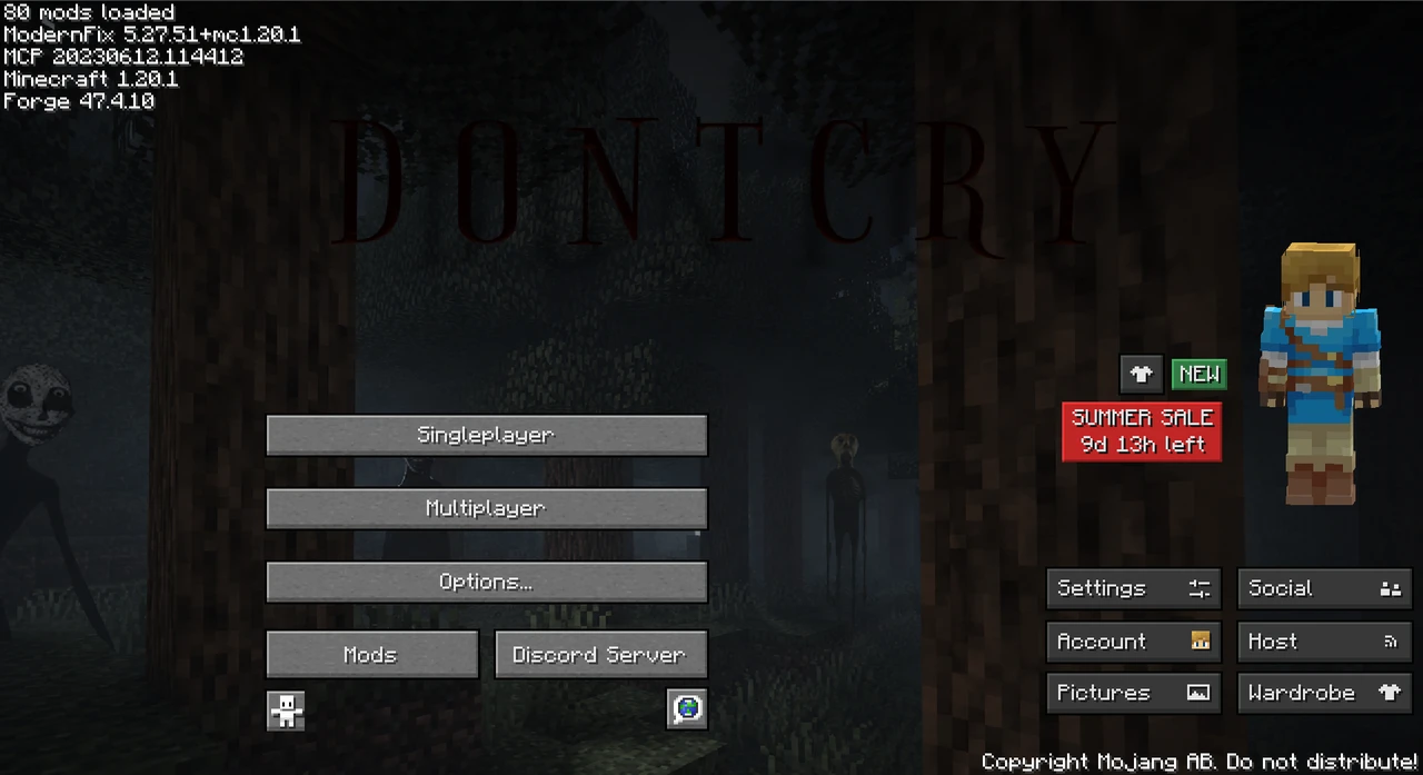 Zrzut ekranu modpacka Dontcry (Official) (1/1)