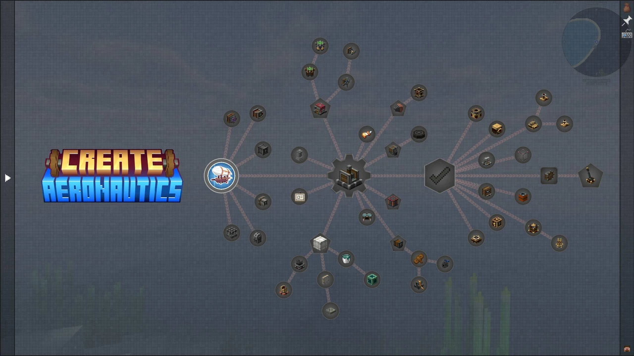 Zrzut ekranu modpacka Create Aeronautics - Skybound | Create Aeronautics & Create Addons with Quests (2/3)