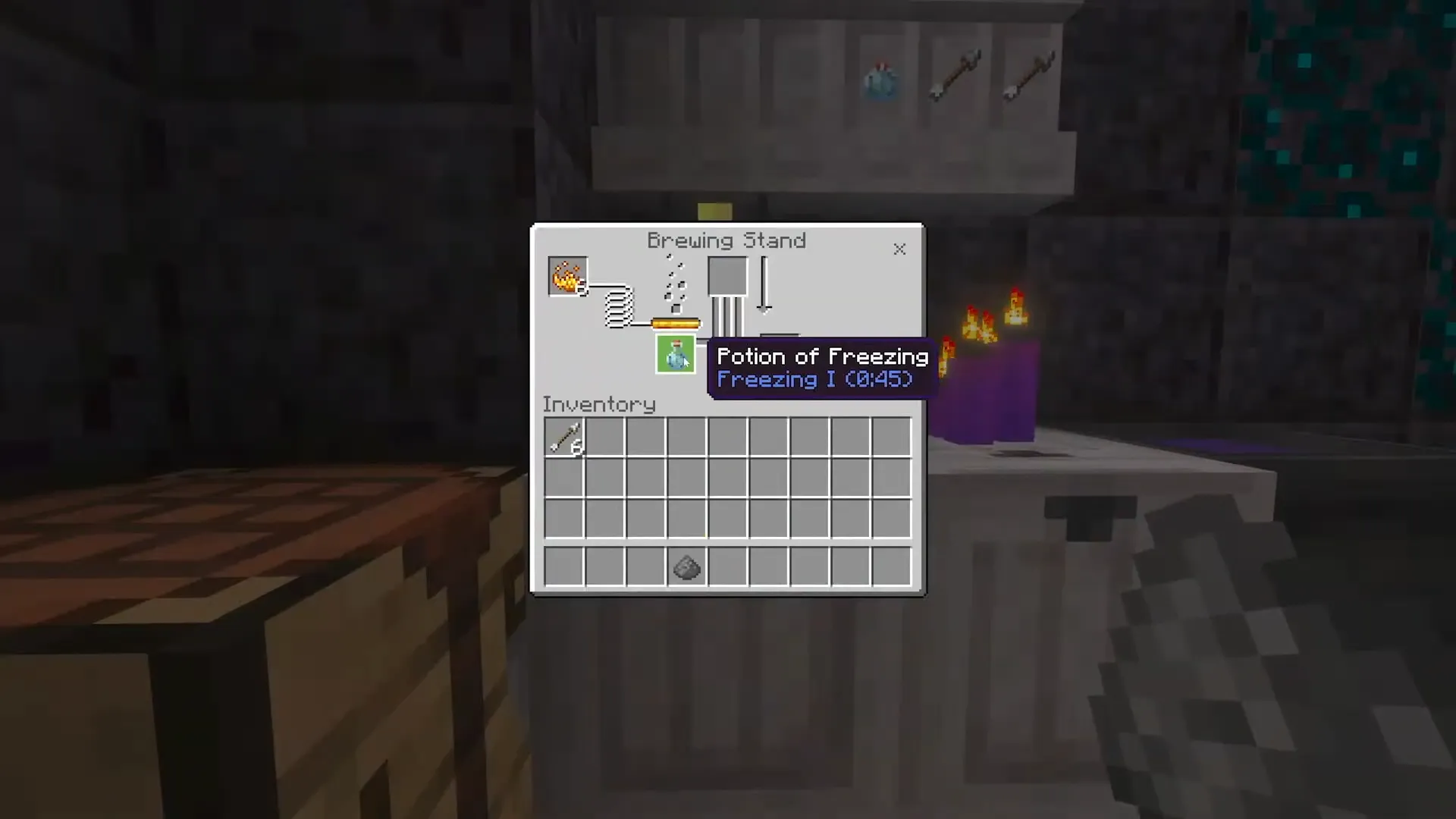 Brewing Stand i Potion of Freezing z lodowych kul, Minecraft LIVE 2026