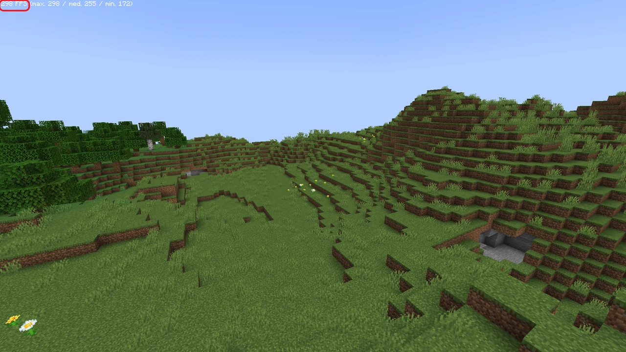 Zrzut ekranu modpacka FPS boost all version (1/2)