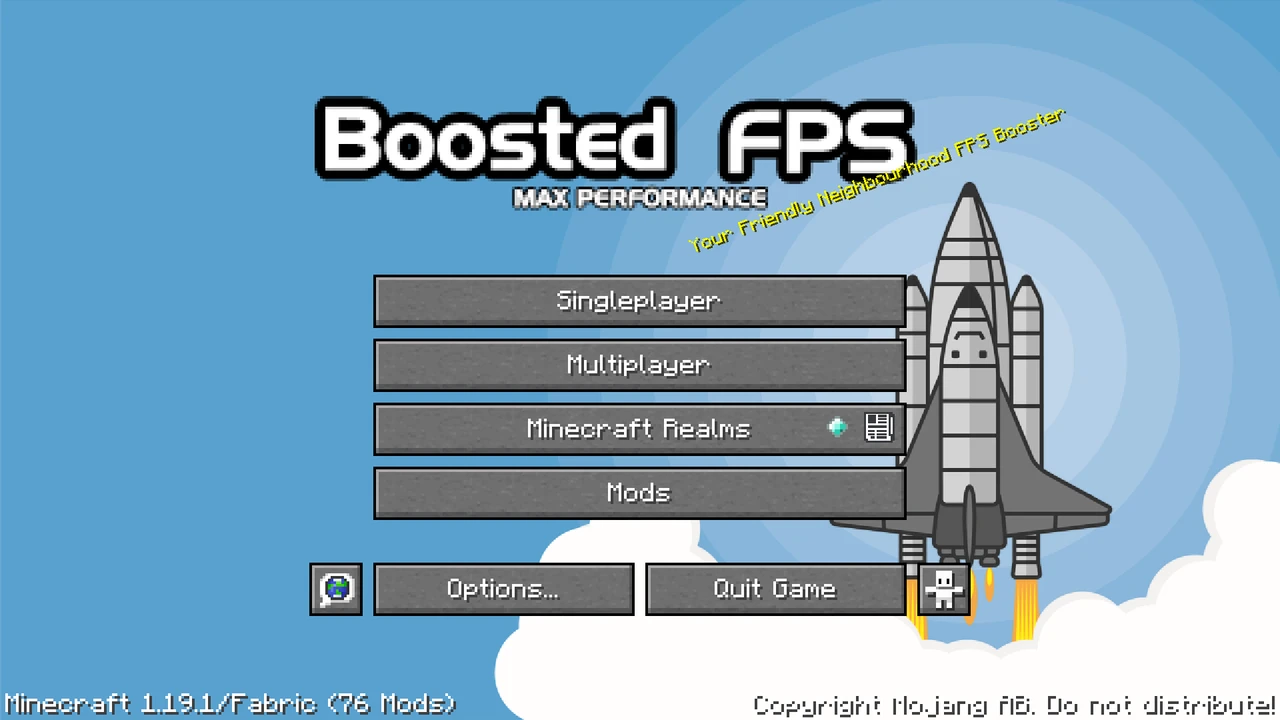 Zrzut ekranu modpacka Boosted FPS (Performance Optimized) (FB) (2/3)