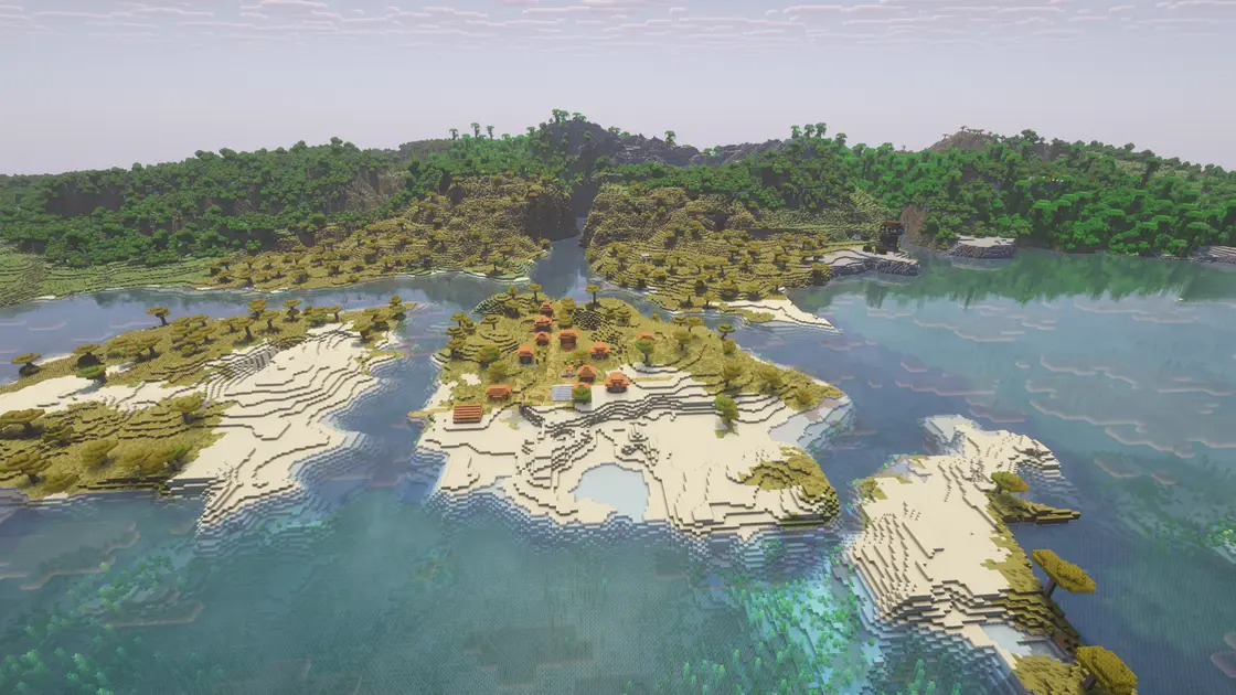 Wioska, Pillager Outpost, Mineshaft i Trial Chambers tuż przy spawnie