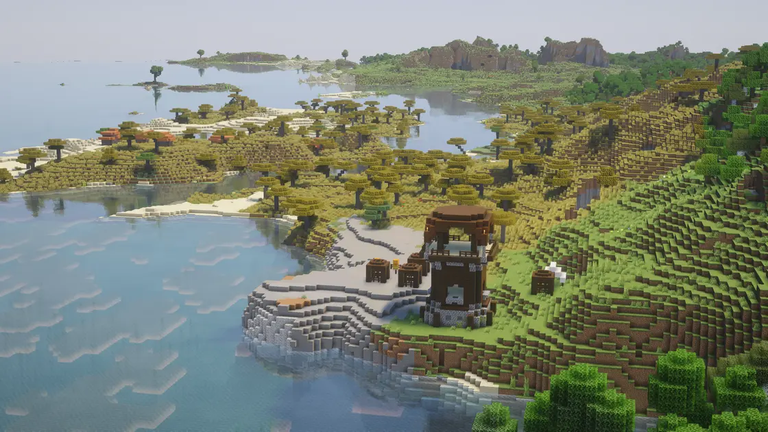 Wioska, Pillager Outpost, Mineshaft i Trial Chambers tuż przy spawnie